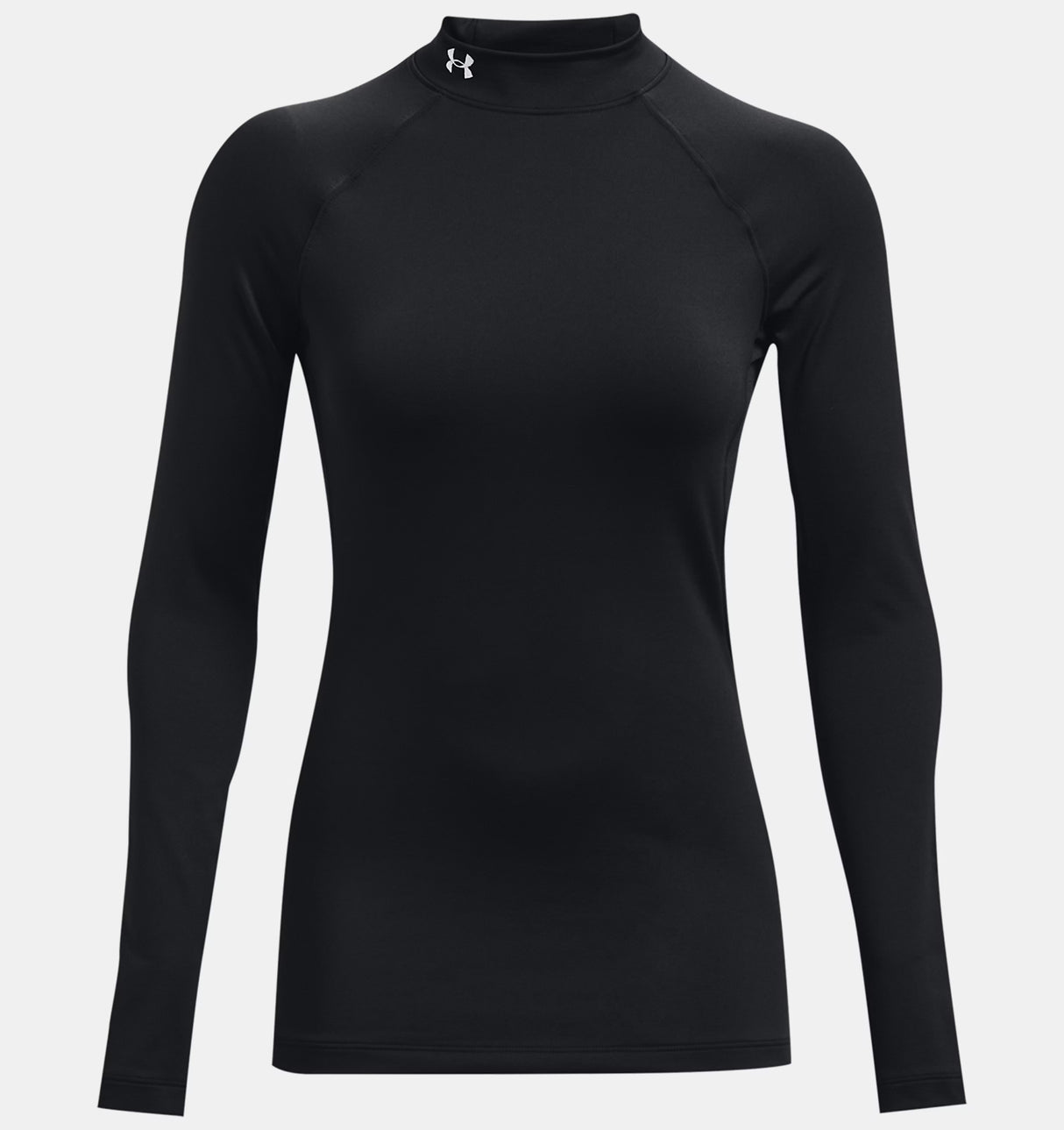 Camiseta de cuello alto Under Armour Authentics para mujer, color negro