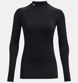Camiseta de cuello alto Under Armour Authentics para mujer, color negro