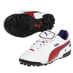 PUMA Esito Finale TT Turf Football Boots White/Red/Royal