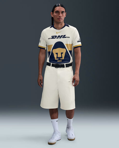 Nike UNAM PUMAS 2025/26 Men's Stadium Home Jersey - Sail/Club Gold
