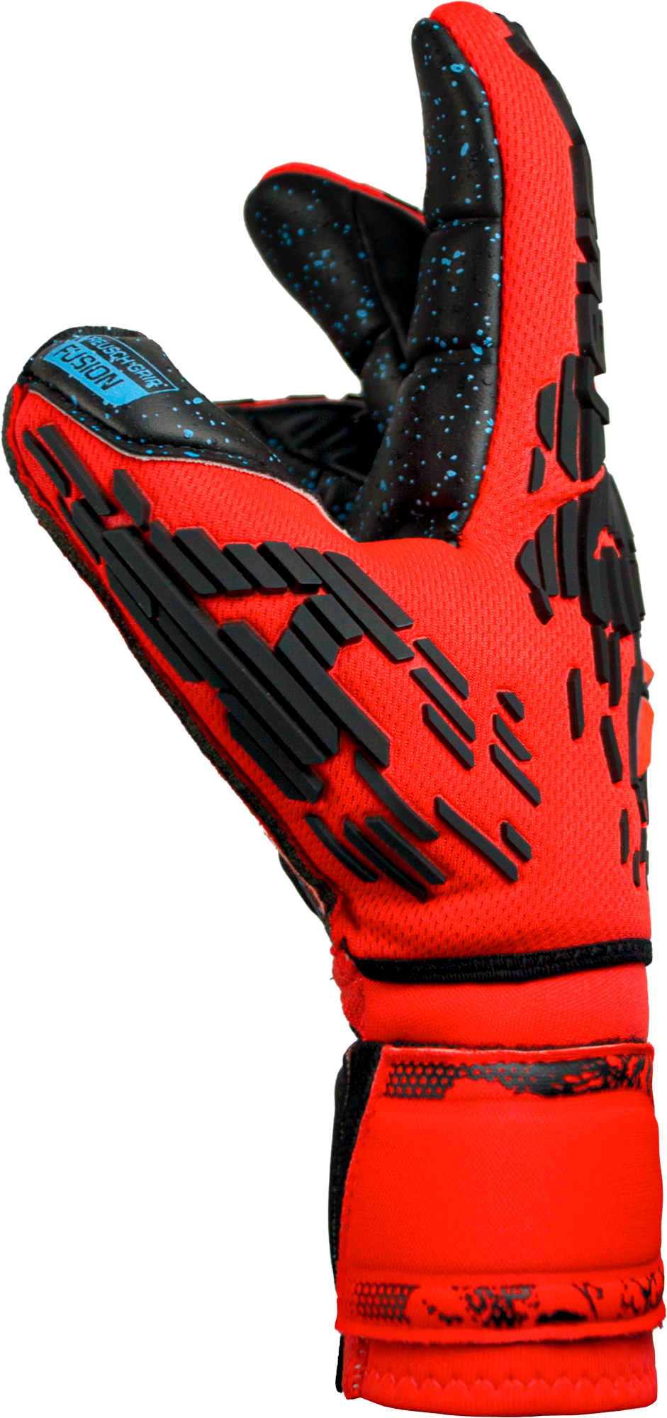 Reusch Attrakt Freegel Fusion Ortho-Tec Goliator Goalkeeper Gloves Bright Red/Blue/Black