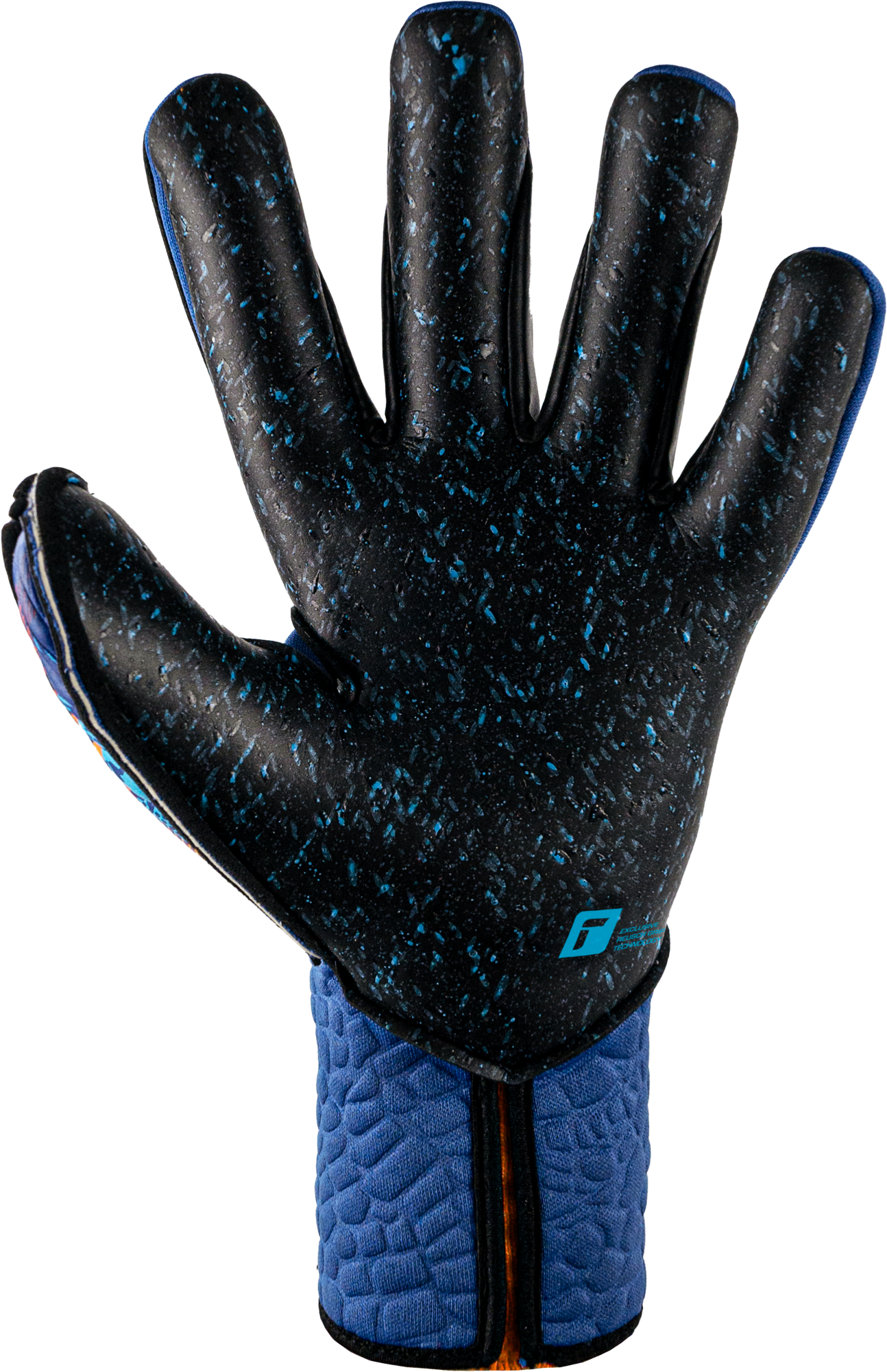 Reusch Attrakt Fusion Strapless Adaptiveflex Goalkeeper Gloves Blue/Orange/Black
