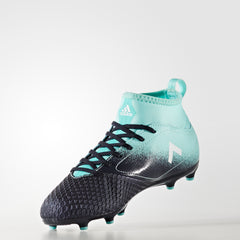 adidas ACE 17.3 FG J Youth Firm Ground Soccer Cleats Aqua/White/Legend Ink