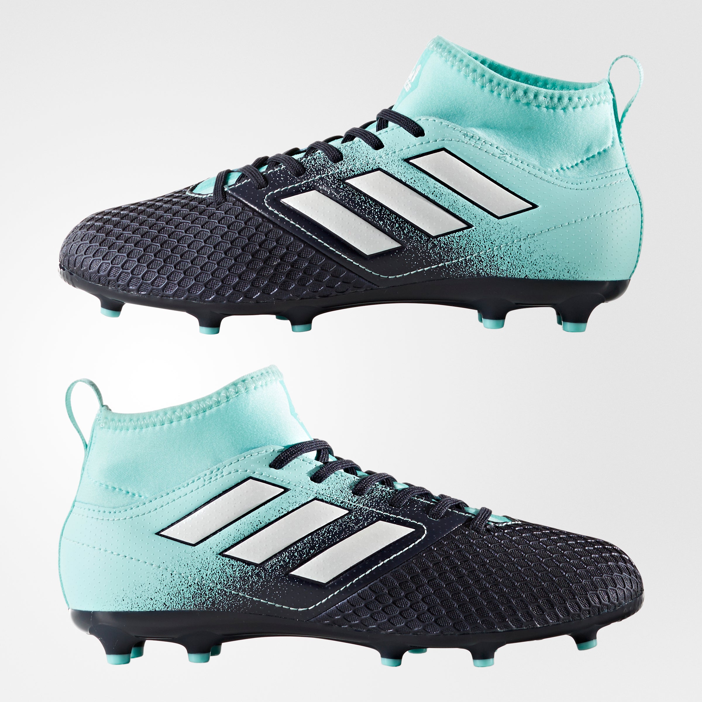 adidas ACE 17.3 FG J Youth Firm Ground Soccer Cleats Aqua/White/Legend Ink