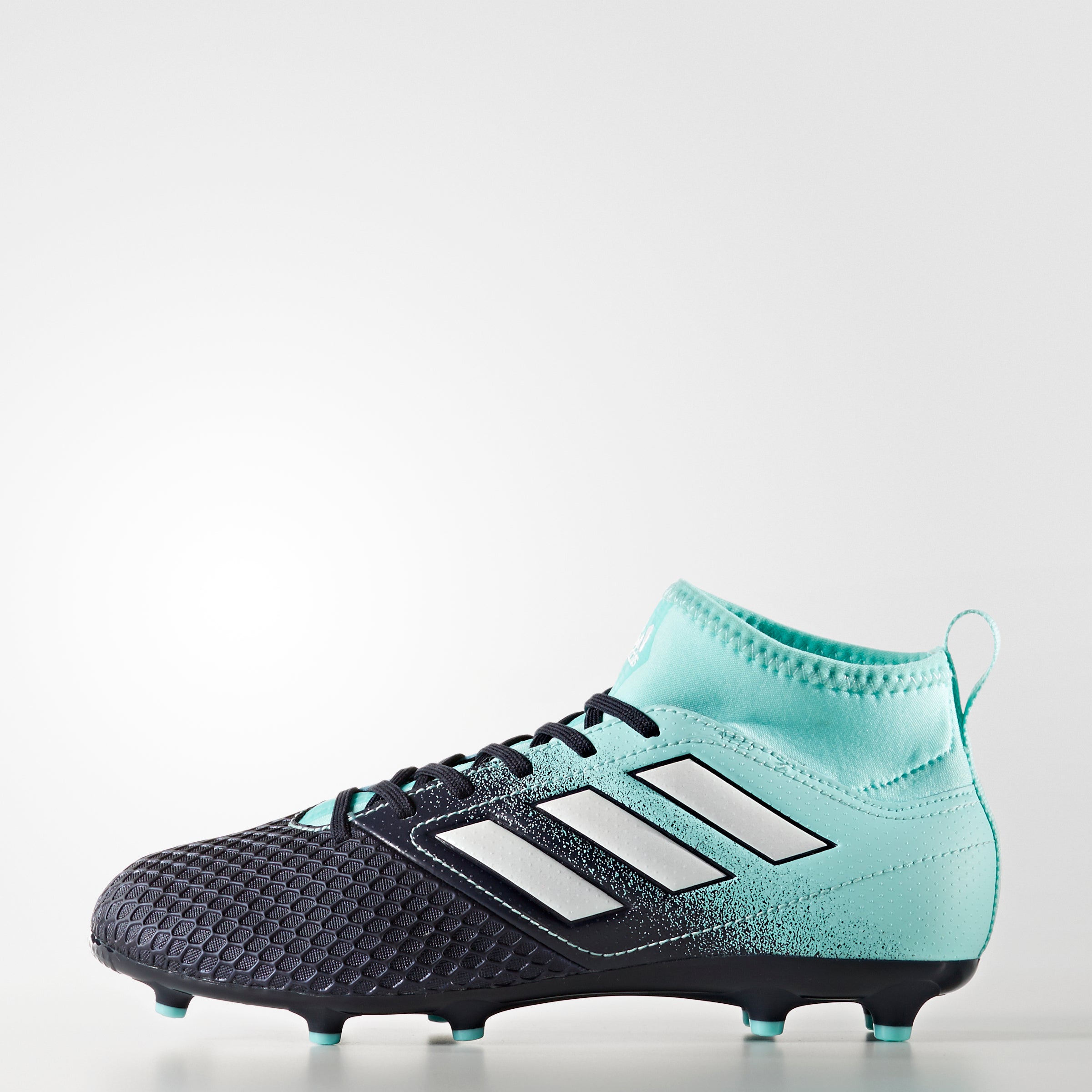 adidas ACE 17.3 FG J Youth Firm Ground Soccer Cleats Aqua/White/Legend Ink