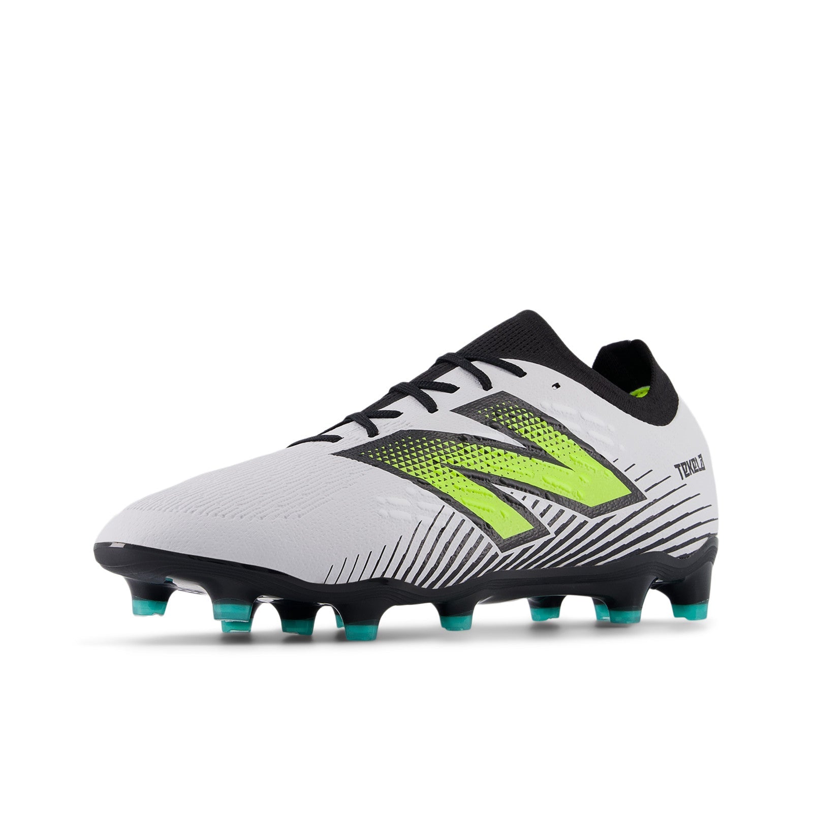 New Balance Tekela Magia Low Laced FG V4 Firm Ground Football Boots White Black Neon Pink 9