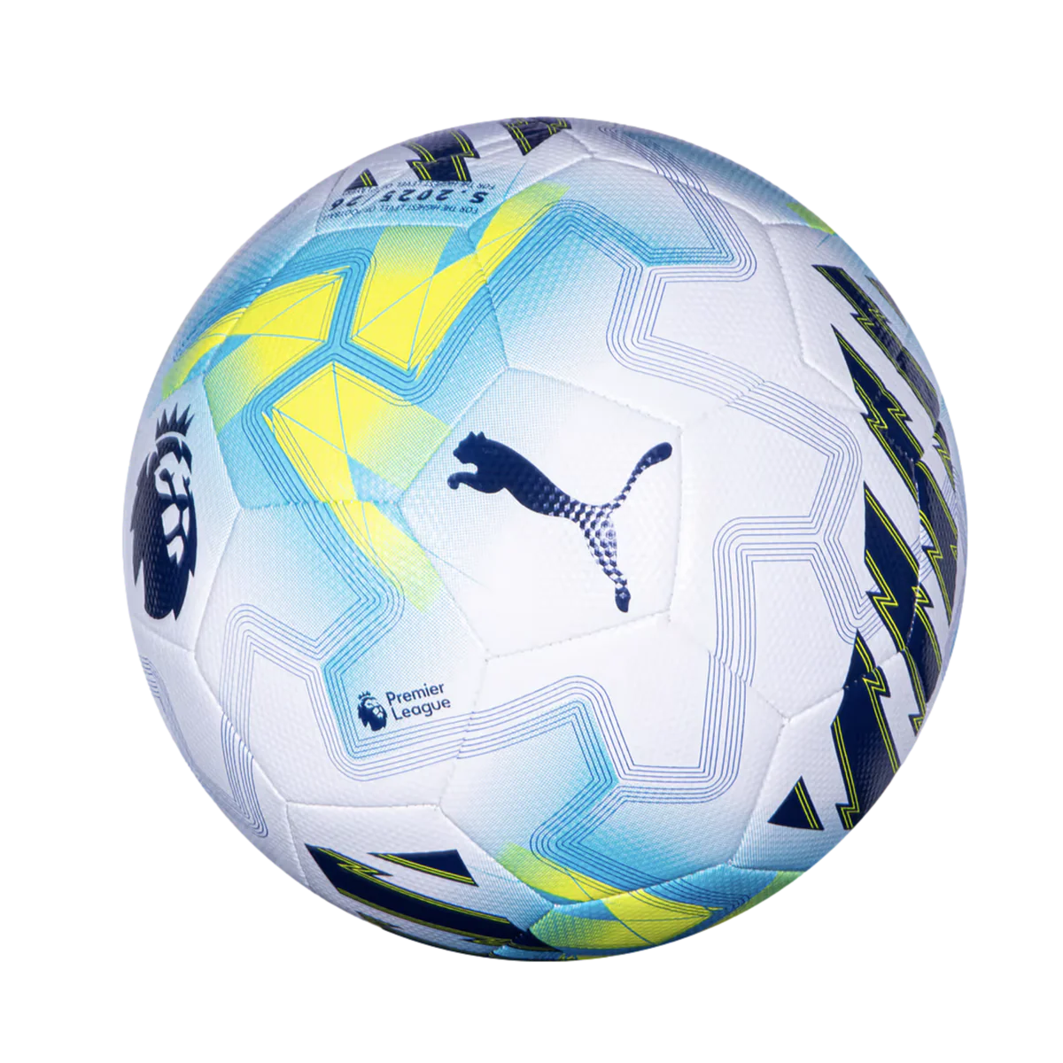 PUMA Orbita Cup PL Lights Soccer Ball - White/Aqua/Blue