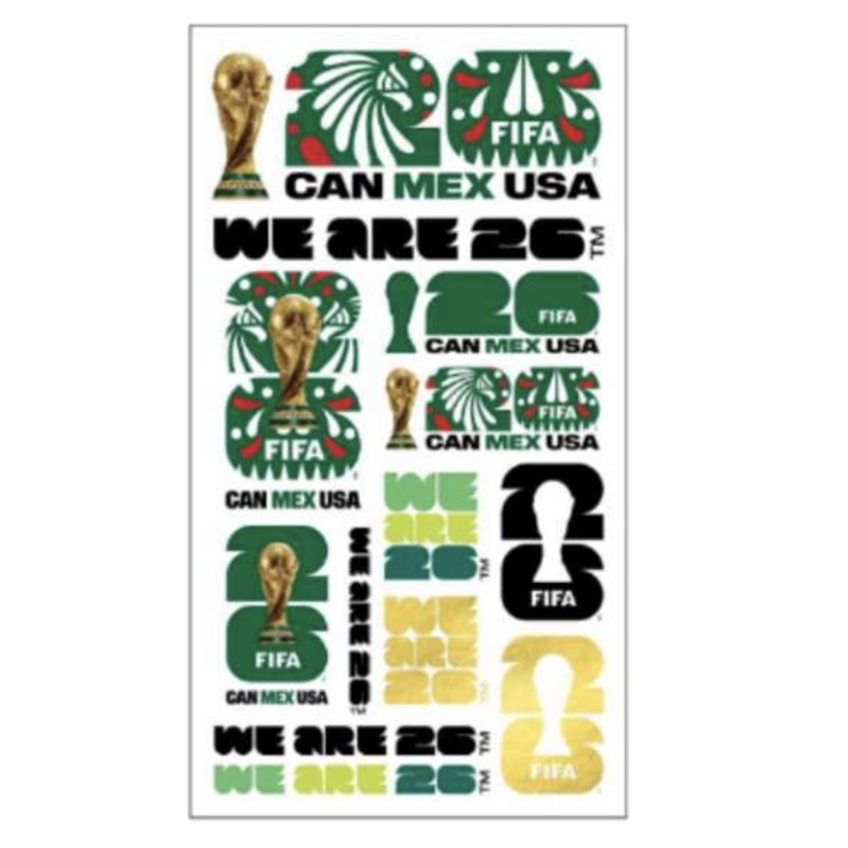 FIFA World Cup 2026 Tattoo Sheet - MX