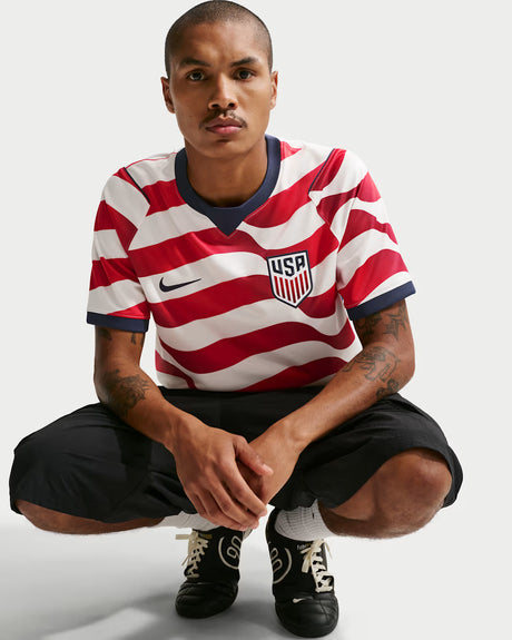 Nike USMNT Home Men's Soccer Jersey 2026 White/Red/Blue (NO STARS)