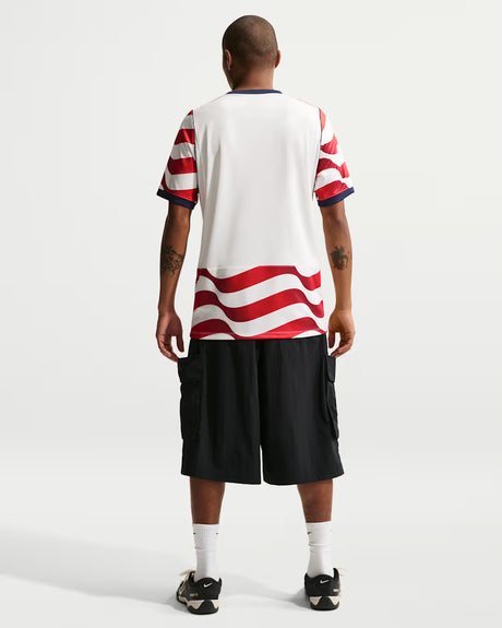 Nike USMNT Home Men's Soccer Jersey 2026 White/Red/Blue (NO STARS)