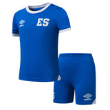 Umbro Salvador Home Youth Soccer Mini Kit 26 - Royal/White