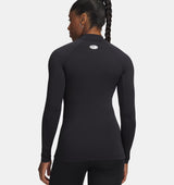 Camiseta de cuello alto Under Armour Authentics para mujer, color negro