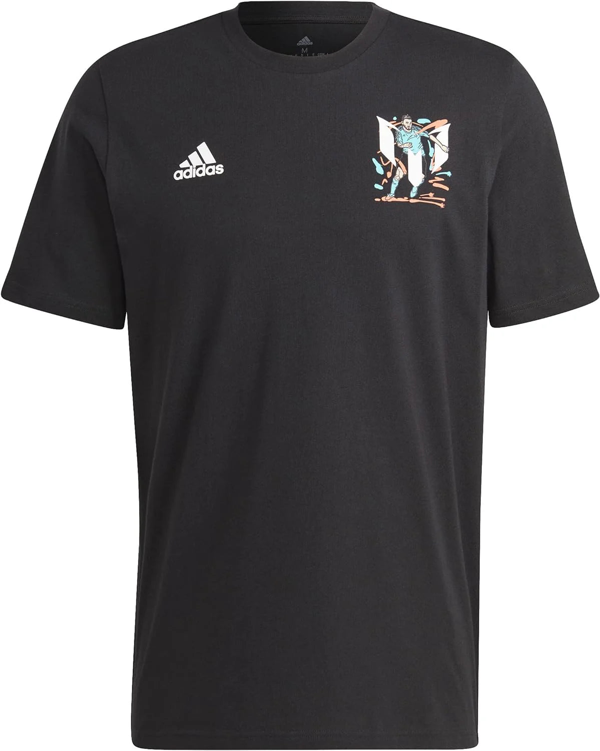 adidas Messi Football Icon Graphic Men's Soccer T-Shirt - Black