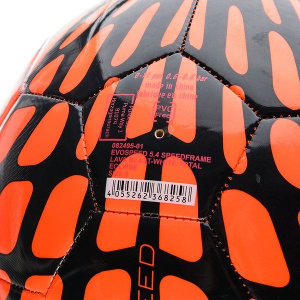 PUMA evoSPEED 5.4 Speedframe Soccer Ball Lava Blast/White/Total Eclipse