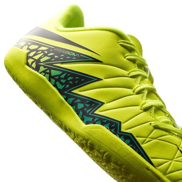 Nike JR HyperVenom Phelon II IC Indoor Shoes Volt/Black/Hyper Turquoise