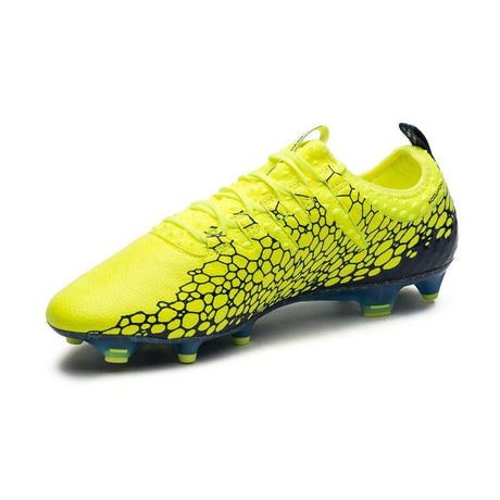 Botines de fútbol PUMA Evopower Vigor 1 Graphic FG para terreno firme - Amarillo seguridad/Plateado
