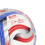 adidas 2026 Major League Soccer Mini Ball - White/Blue/Red/Iron - Best Buy Soccer