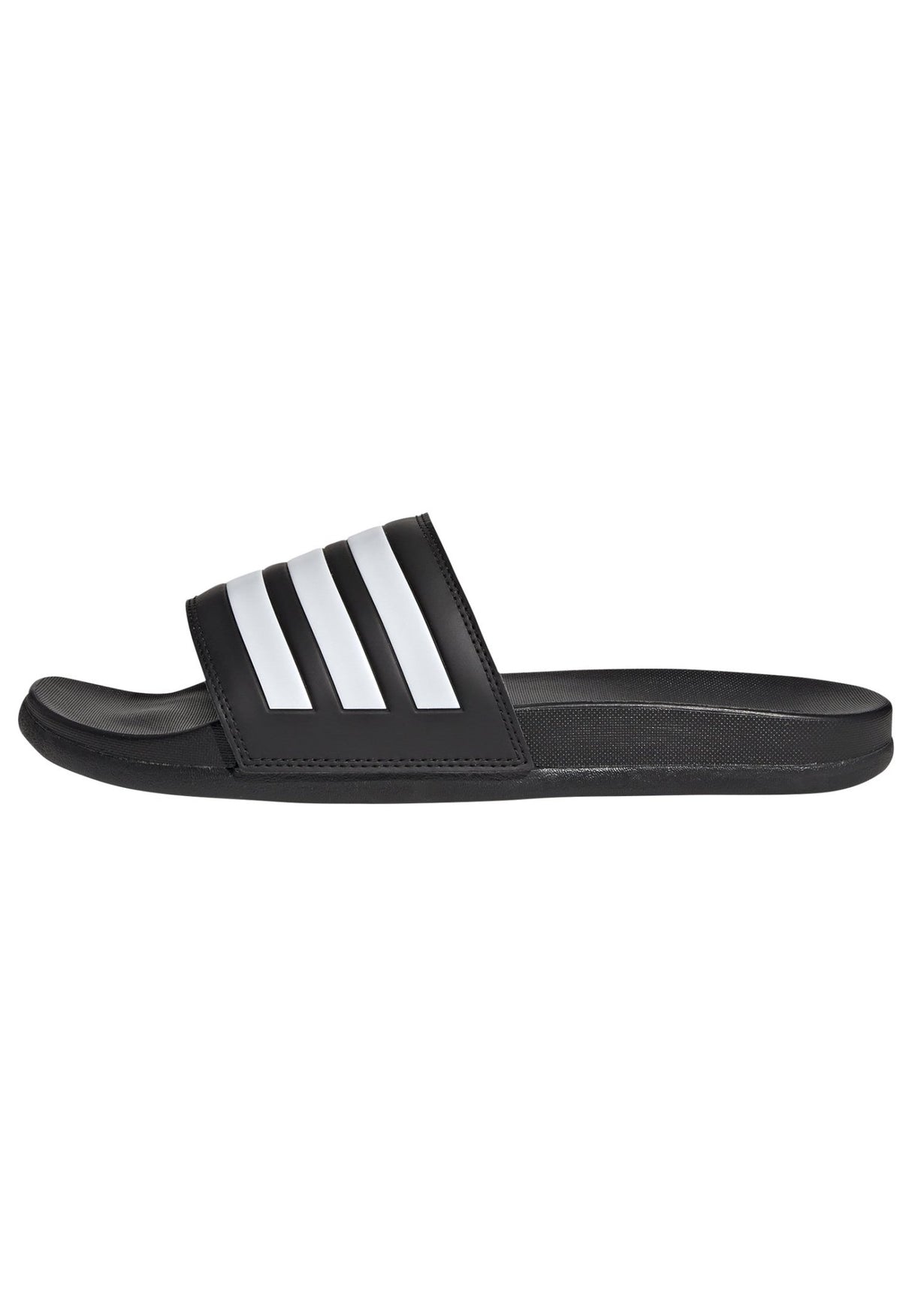 adidas Adilette Comfort Slides Black/White - Best Buy Soccer