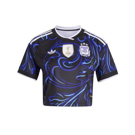 adidas Argentina Away Cropped Women´s Soccer Jersey 2026 -Black/Blue - Best Buy Soccer