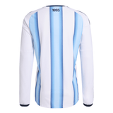 adidas Argentina Home Authentic Long Sleeve Men's Soccer Jersey 26 - White/Blue - Best Buy Soccer