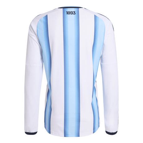 adidas Argentina Home Authentic Long Sleeve Men's Soccer Jersey 26 - White/Blue - Best Buy Soccer