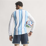 adidas Argentina Home Authentic Long Sleeve Men's Soccer Jersey 26 - White/Blue - Best Buy Soccer