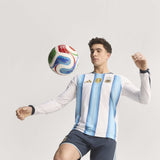 adidas Argentina Home Authentic Long Sleeve Men's Soccer Jersey 26 - White/Blue - Best Buy Soccer