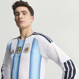 adidas Argentina Home Authentic Long Sleeve Men's Soccer Jersey 26 - White/Blue - Best Buy Soccer