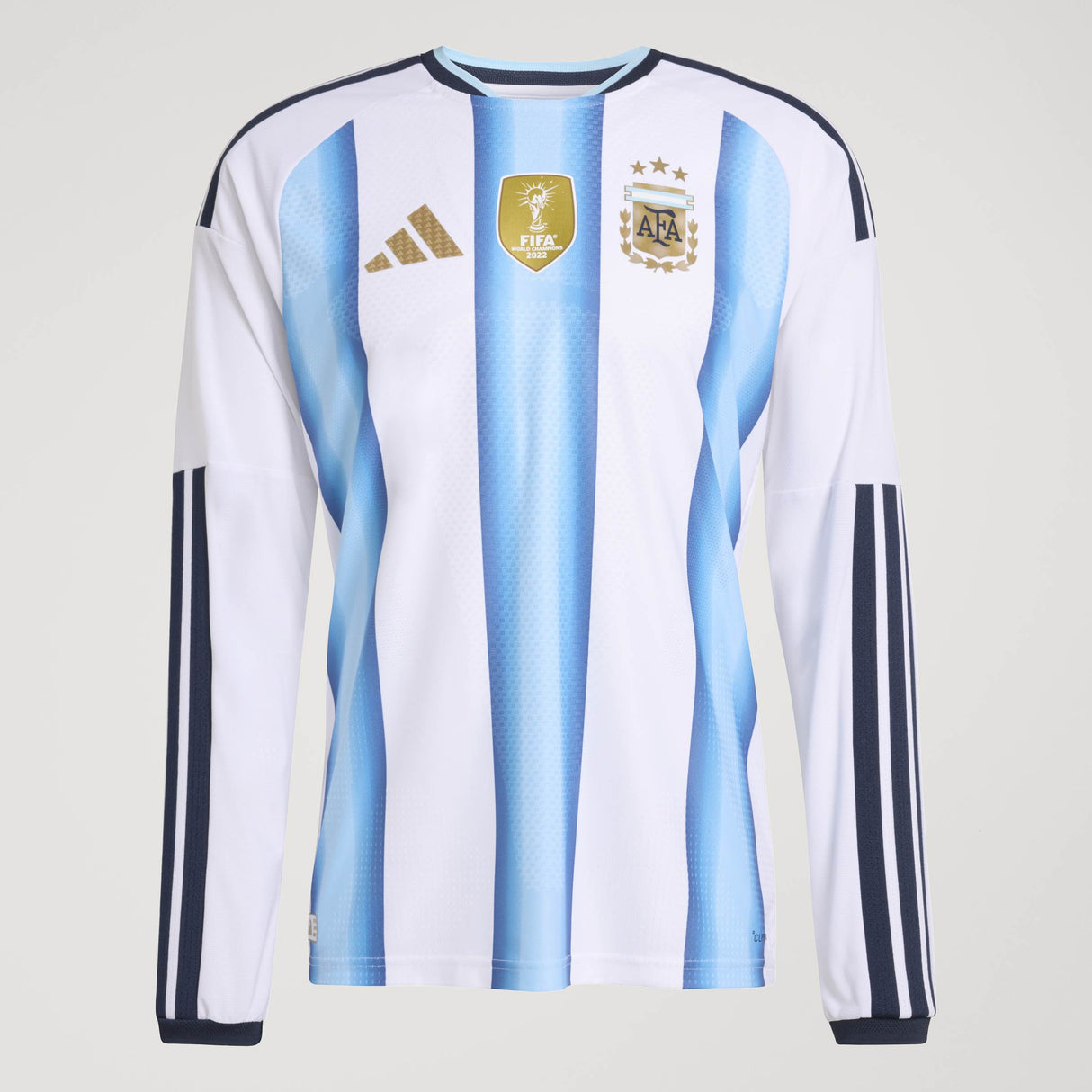 adidas Argentina Home Authentic Long Sleeve Men's Soccer Jersey 26 - White/Blue - Best Buy Soccer