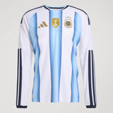 adidas Argentina Home Authentic Long Sleeve Men's Soccer Jersey 26 - White/Blue - Best Buy Soccer