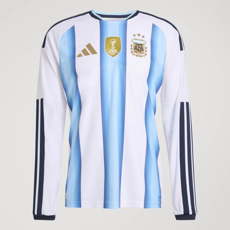adidas Argentina Home Authentic Long Sleeve Men's Soccer Jersey 26 - White/Blue - Best Buy Soccer