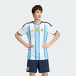 adidas Argentina Home Authentic Men's Soccer Jersey 26 - White/Blue - Best Buy Soccer