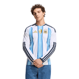 adidas Argentina Home Long Sleeve Men's Soccer Jersey 26 - White/Blue - Best Buy Soccer