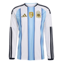 adidas Argentina Home Long Sleeve Men's Soccer Jersey 26 - White/Blue - Best Buy Soccer