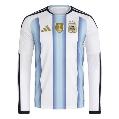 adidas Argentina Home Long Sleeve Men's Soccer Jersey 26 - White/Blue - Best Buy Soccer