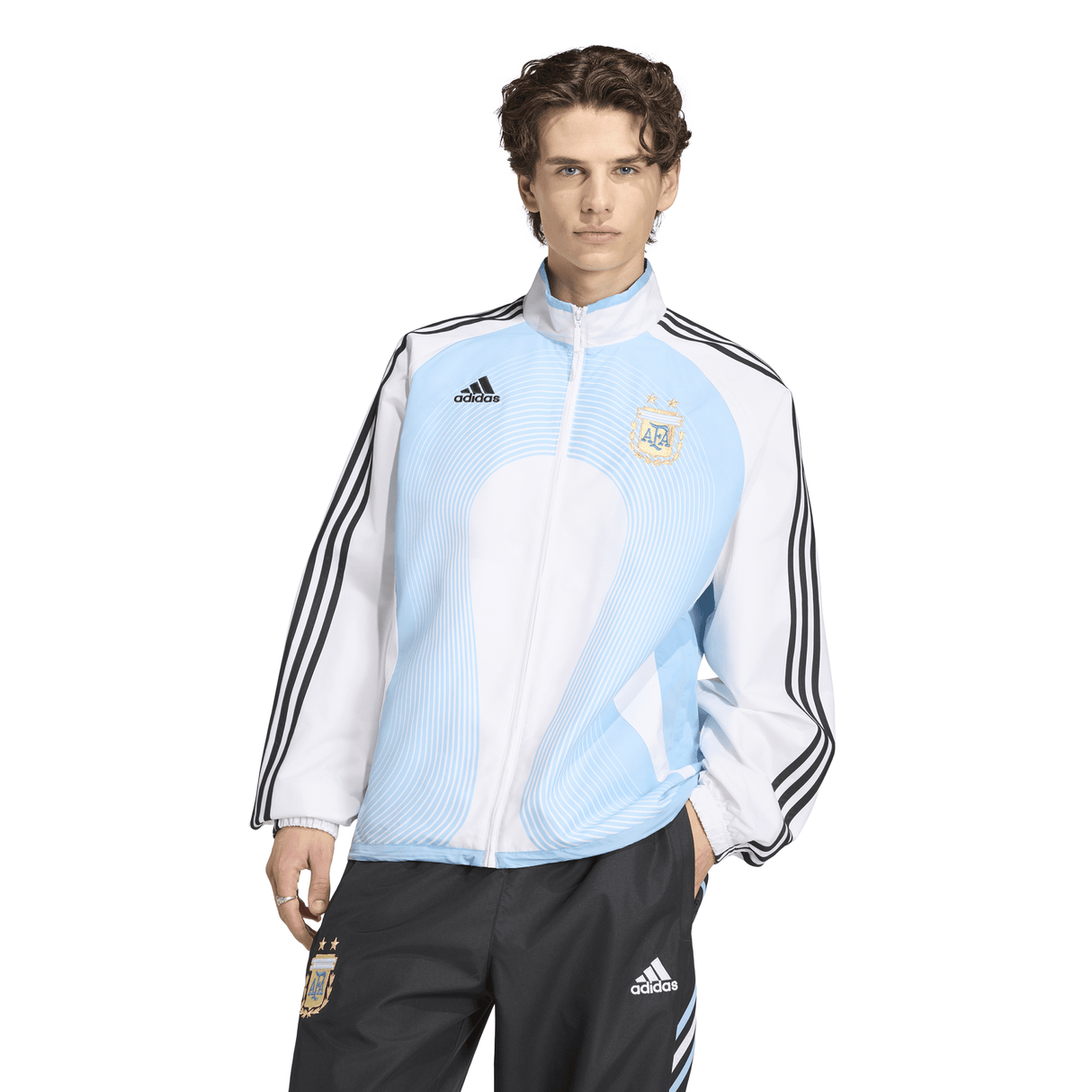 adidas Argentina Home Men's Track Top 2006- White/Sky Blue - Best Buy Soccer