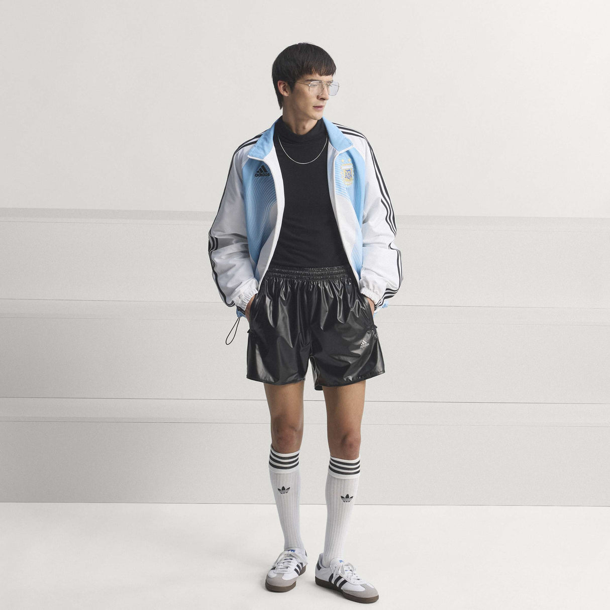 adidas Argentina Home Men's Track Top 2006- White/Sky Blue - Best Buy Soccer