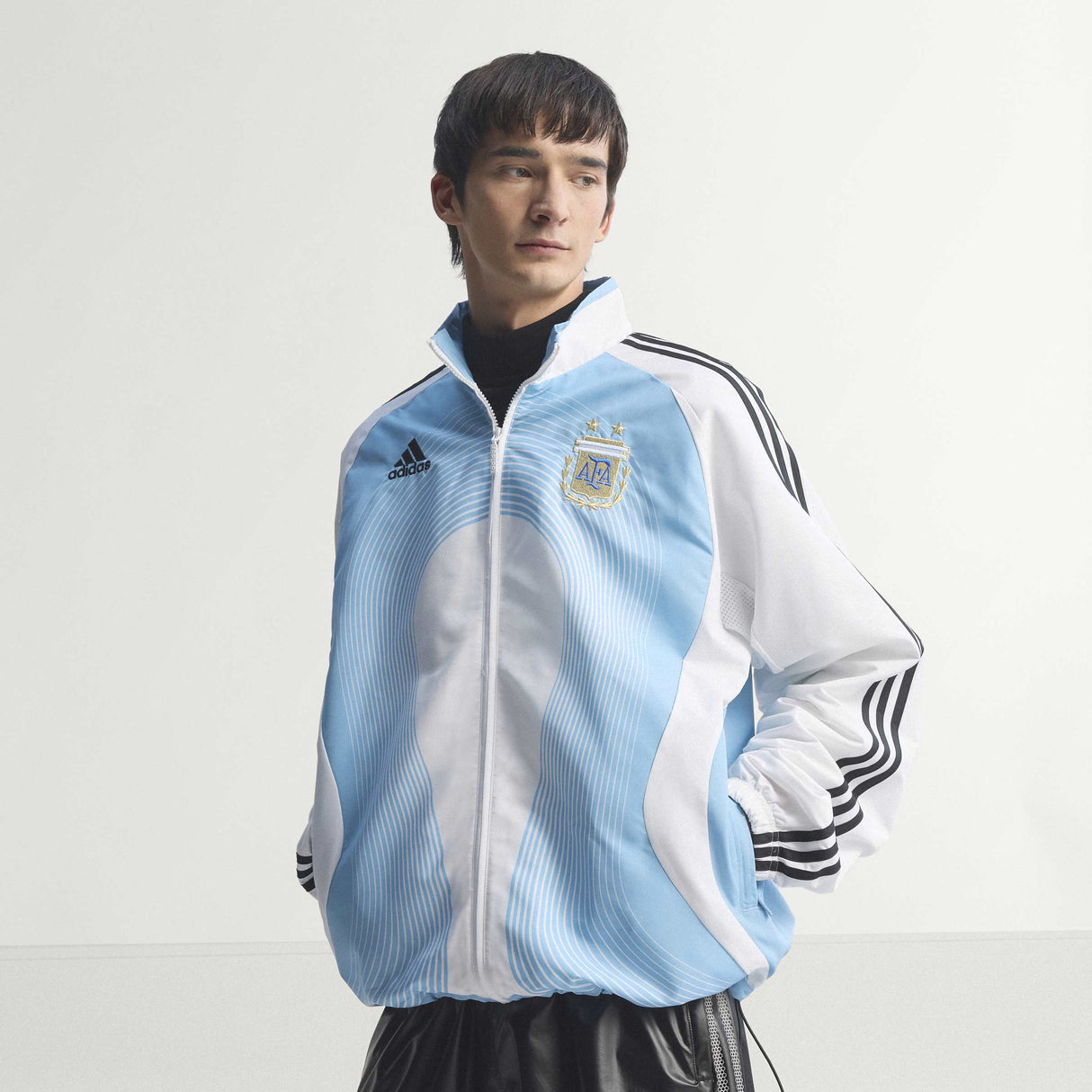 adidas Argentina Home Men's Track Top 2006- White/Sky Blue - Best Buy Soccer