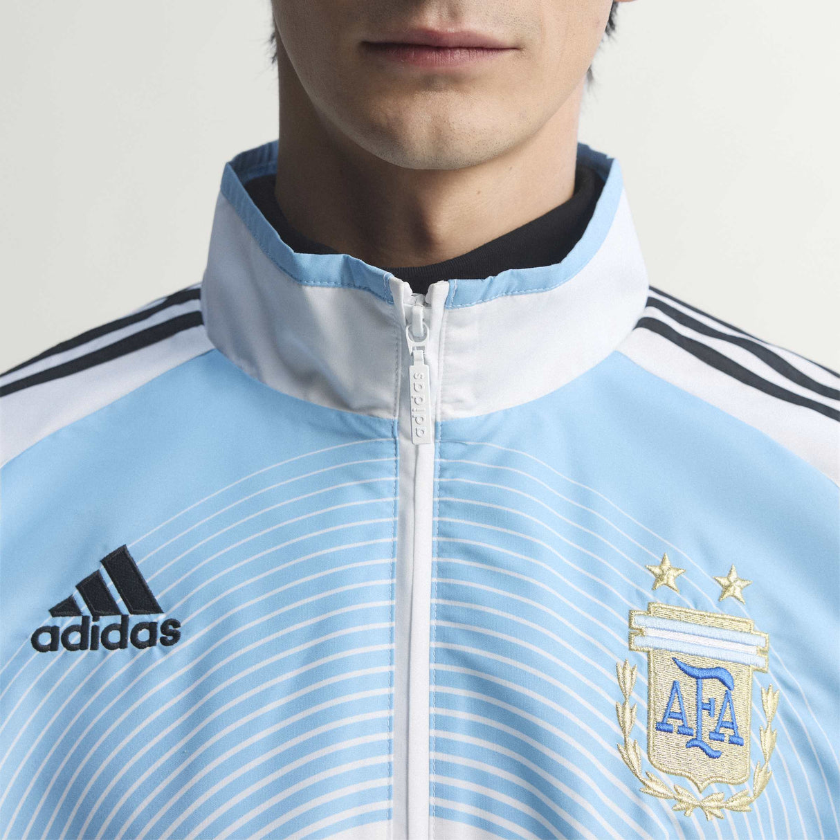 adidas Argentina Home Men's Track Top 2006- White/Sky Blue - Best Buy Soccer