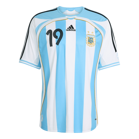 adidas Argentina Home Messi Men's Soccer Jersey 2006 - White/Sky Blue - Best Buy Soccer