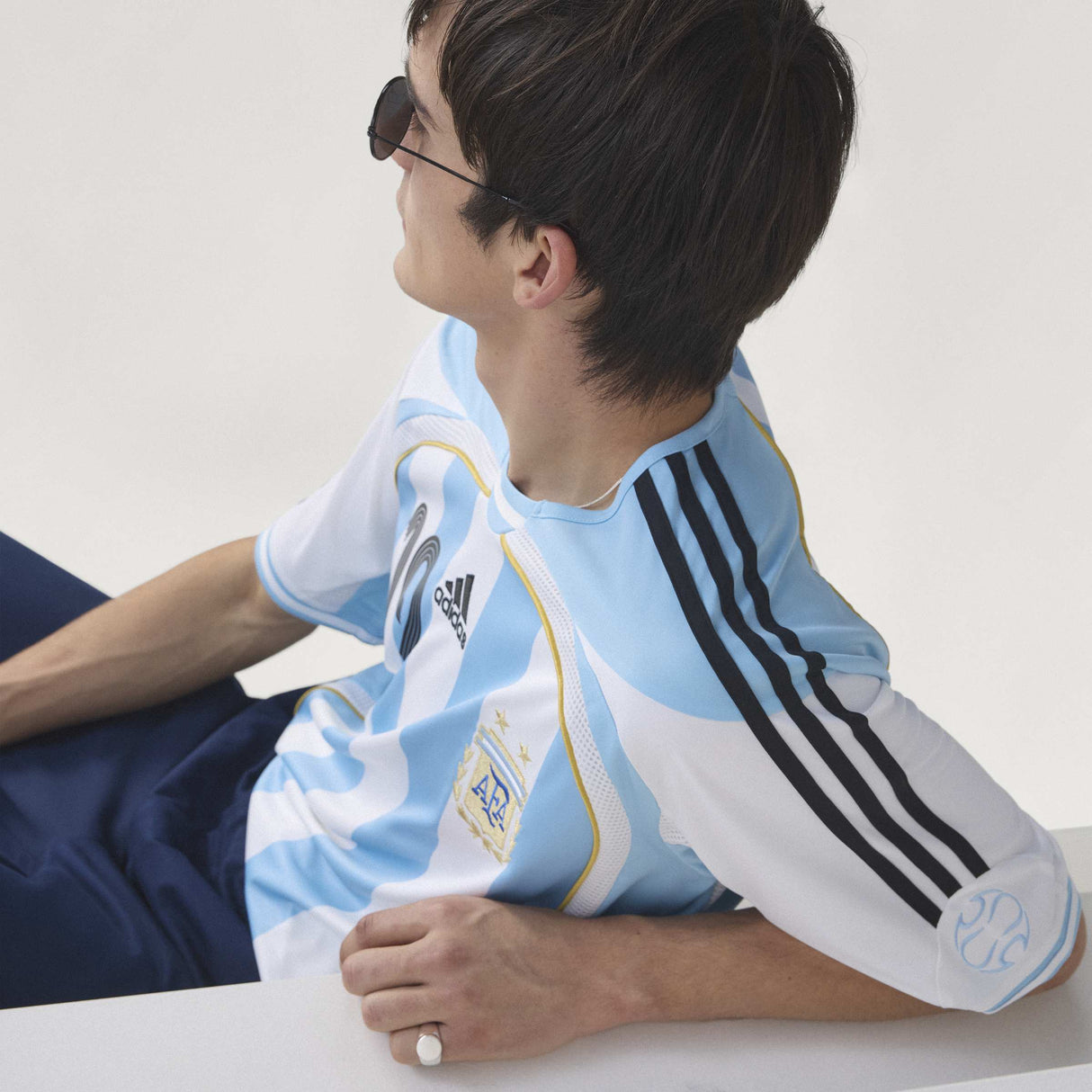 adidas Argentina Home Messi Men's Soccer Jersey 2006 - White/Sky Blue - Best Buy Soccer