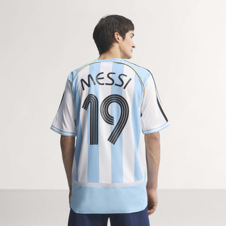 adidas Argentina Home Messi Men's Soccer Jersey 2006 - White/Sky Blue - Best Buy Soccer
