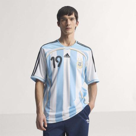 adidas Argentina Home Messi Men's Soccer Jersey 2006 - White/Sky Blue - Best Buy Soccer