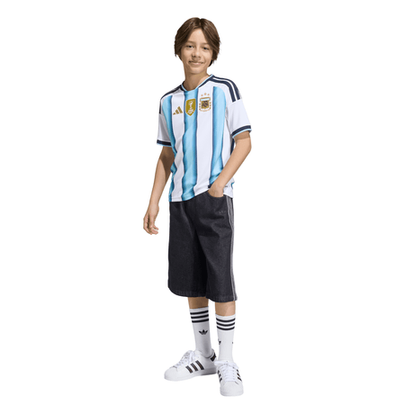 adidas Argentina Home Youth Soccer Jersey 26 - White/Blue - Best Buy Soccer