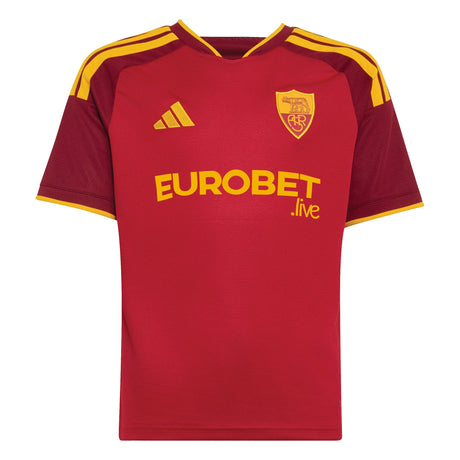 adidas AS Roma Home Youth Soccer Jersey 26/27 - Red - Best Buy Soccer