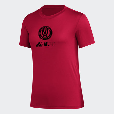 adidas Atlanta United Pre Game Women's Tee - Victory Red - Best Buy Soccer