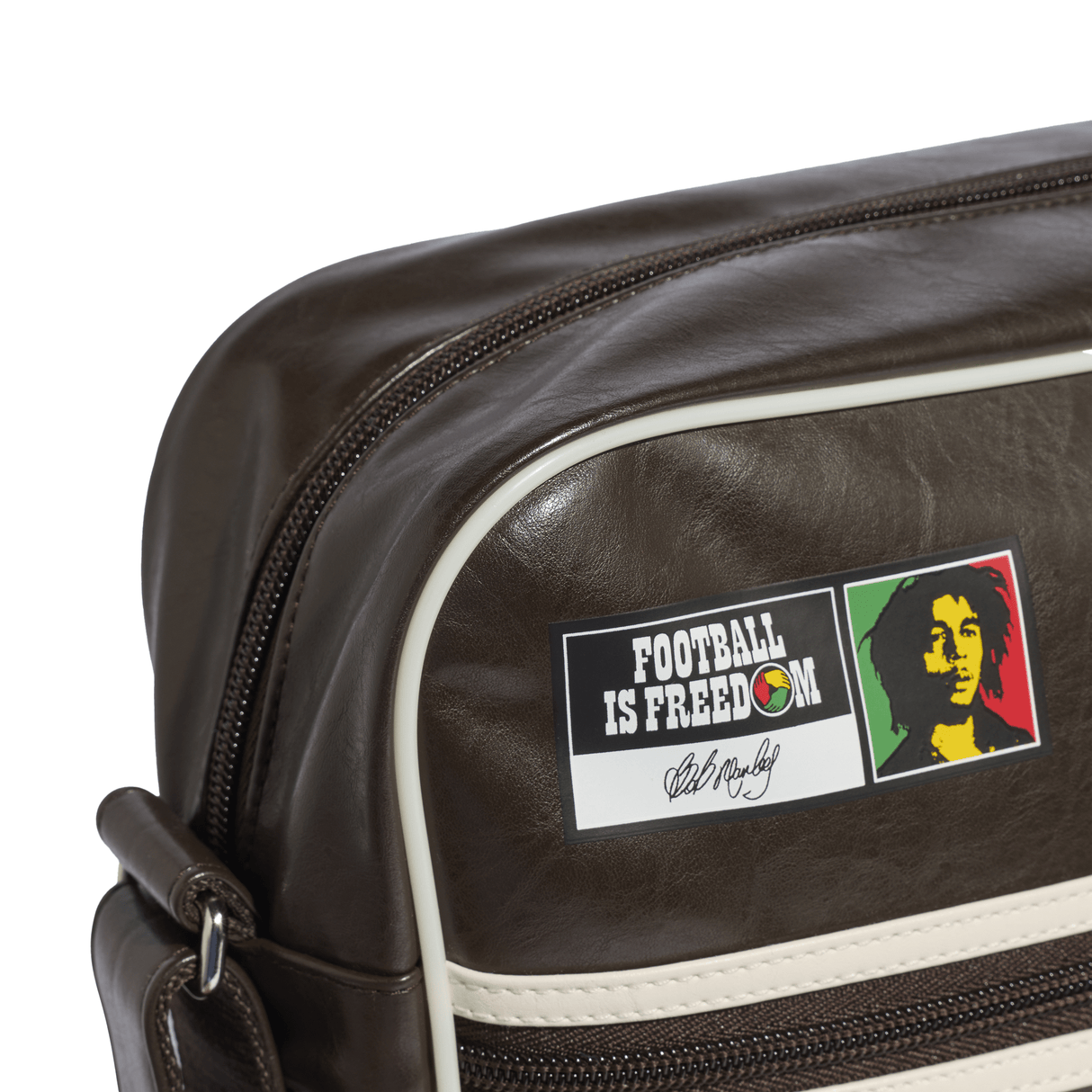 adidas Bob Marley Airliner Shoulder Bag - Brown/White - Best Buy Soccer