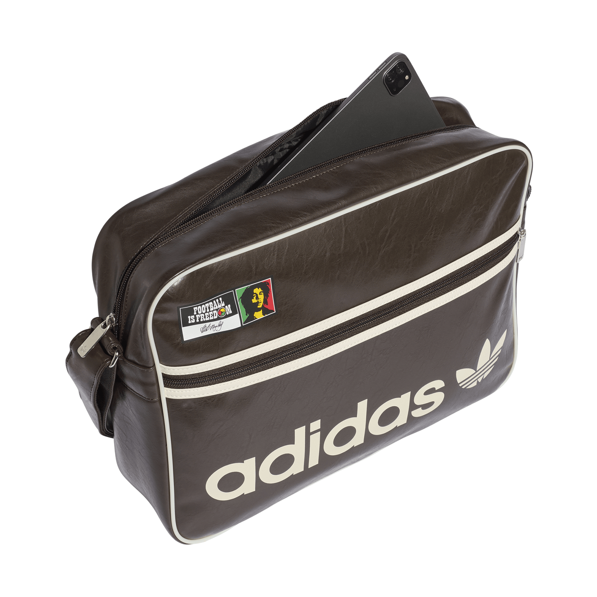 adidas Bob Marley Airliner Shoulder Bag - Brown/White - Best Buy Soccer