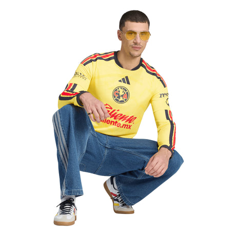 adidas Club America Home Long Sleeve Men's Soccer Jersey 26/27 - Yellow - Best Buy Soccer