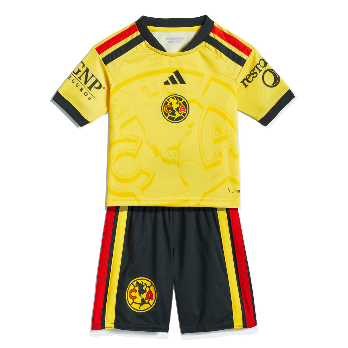 adidas Club America Home Soccer Mini Kids Set 26/27 - Yellow - Best Buy Soccer